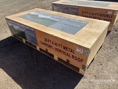 2026 AGR-MC2040 20 ft x 40 ft Steel Abri d'Auto (Unused)