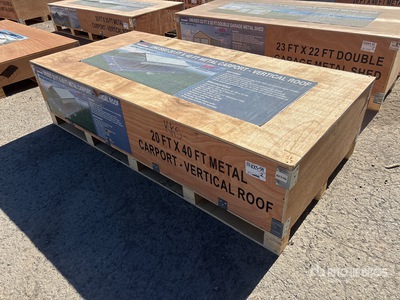 2026 AGR-MC2040 20 ft x 40 ft Steel Abri d'Auto (Unused)