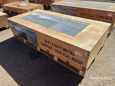 2026 AGR-MC2040 20 ft x 40 ft Steel Abri d'Auto (Unused)