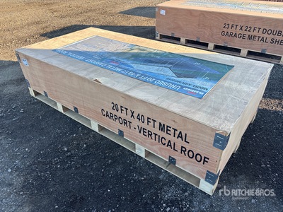 2026 AGR-MC2040 20 ft x 40 ft Steel カーポート (Unused)