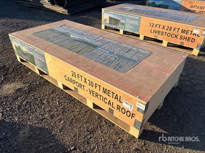 2026 AGR-MC2030 20 ft x 30 ft Steel Carport (Unused)