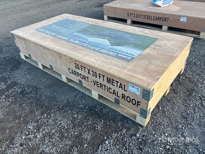 2026 AGR-MC2030 20 ft x 30 ft Steel Carport (Unused)