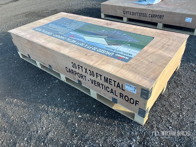 2026 AGR-MC2030 20 ft x 30 ft Steel Carport (Unused)