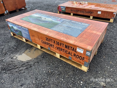 2026 AGR-MC2030 20 ft x 30 ft Steel Carport (Unused)