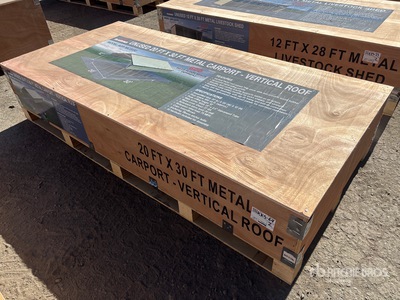 2026 AGR-MC2030 20 ft x 30 ft Steel Abri d'Auto (Unused)