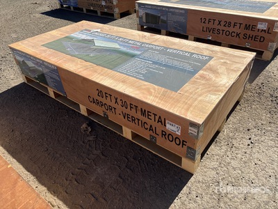 2026 AGR-MC2030 20 ft x 30 ft Steel Abri d'Auto (Unused)