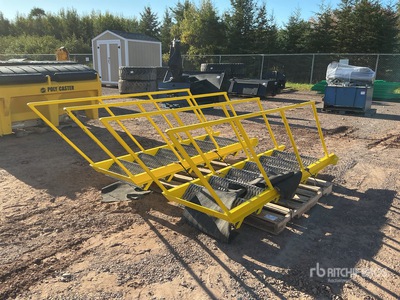 Quantity of (2) 7 Ft Metal Steps