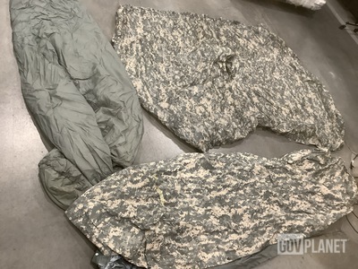 (15) Wet Weather Ponchos, (34) Sleeping Bags & Assorted Items