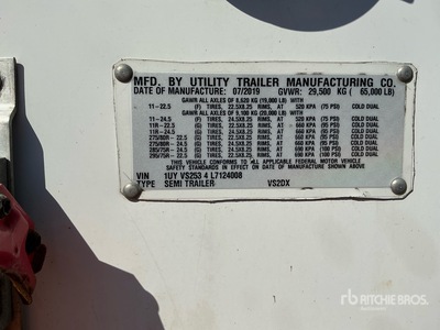 2020 Utility VS2DX Van Trailer