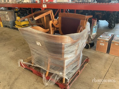 Qty of (6) Wooden Chairs Office Supplies