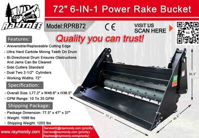 2026 Raytree RPRB72 72 in Divers - Accessoires pour chargeuse à différentiel (Unused)