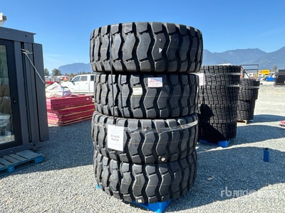 Quantity of (4) Dumax 23525D568 23.5R25 Radial Tires