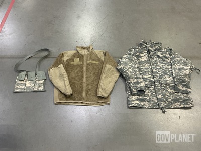 (15) Cold Weather Parkas, (21) Jackets, (75) Bandoleers & Assorted Items