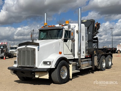 Heila HLR 45000-4S 34200 lb Knuckle Boom on 1998 Kenworth T800B 6x4 Sleeper Ciężarówka z wysięgnikiem