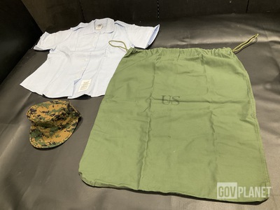 (102) Barracks Bags, (59) Garrison Covers, (66) Woman's Shirts & Assorted Items