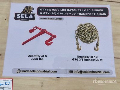 Quantity of 2026 SELA LB9200 Ratchet Binders & Transport Chains Varios, tienda, almacen, consumidor (Unused)