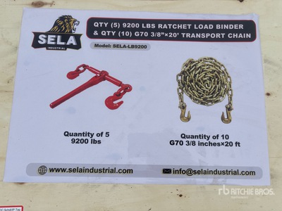 Quantity of 2026 SELA LB9200 Ratchet Binders & Transport Chains Varios, tienda, almacen, consumidor (Unused)