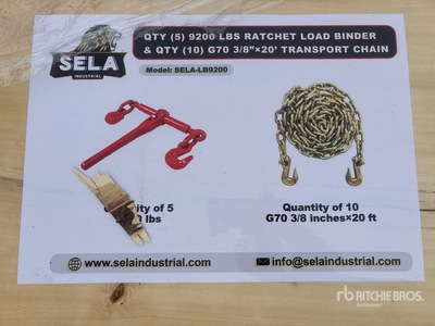 Quantity of 2026 SELA LB9200 Ratchet Binders & Transport Chains Varios, tienda, almacen, consumidor (Unused)