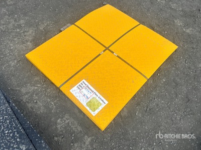Quantity of (20) 3 Ft x 4 Ft Yellow Steel Diamond Plate