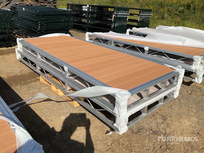 Quantity of (2) 2024 BYT BDF410 4 ft x 10 ft Aluminum Boat Dock Section Kit (Unused)