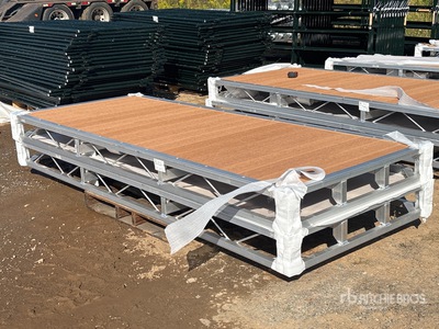 Quantity of (2) 2024 BYT BDF410 4 ft x 10 ft Aluminum Boat Dock Section Kit (Unused)