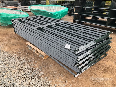 Quantity of (15) 2026 BYT DMG10 9 ft x 4 ft Steel 9 ft Diamond Livestock Gate (Unused)
