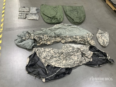(46) M4 Three Mag Pouches, (7) Clothing Bags & Assorted Items