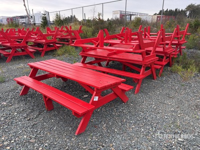 Quantity of (7) Picnic Table Varios, tienda, almacen, consumidor