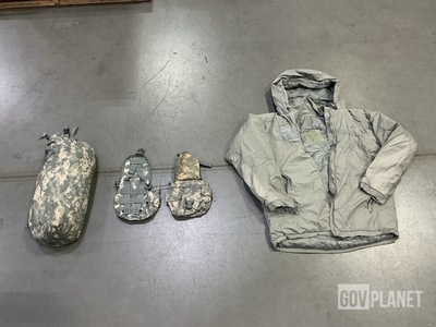 (38) Canteen Pouches, (3) Extreme Cold Weather Parkas & Assorted Items