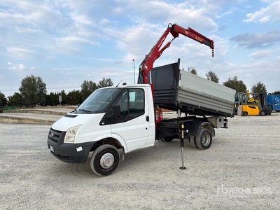 2000 Amco Veba V703 2S on Ford Transit Dump Truck with Crane