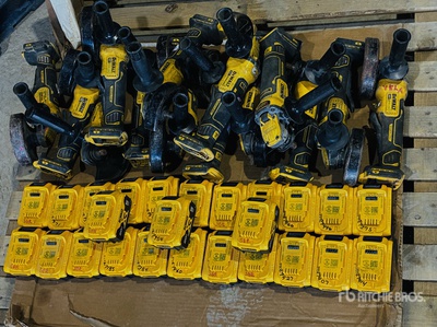 Quantity of Dewalt Batteries & Grinders