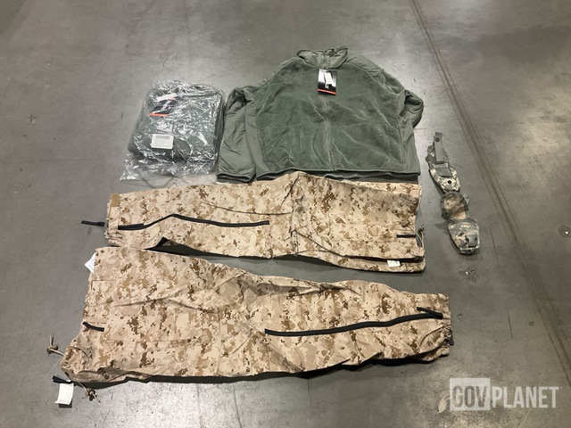 (445) Flash Bang Pouches, (48) Jackets, (16) Pairs of Trousers & Assorted Items