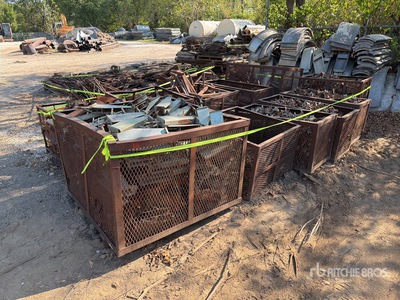 Quantity of (11) Crates of concrete from brackets pins, and ties walk board supports