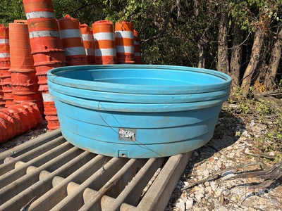 Quantity of (3) 9' x 28" poly stock tanks Varios. Industrial