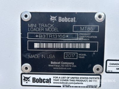 2017 Bobcat MT85 Chargeuse sur rails compacte