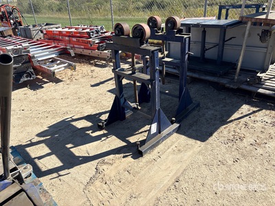 Quantity of (2) Adjustable Roller Pipe Stand