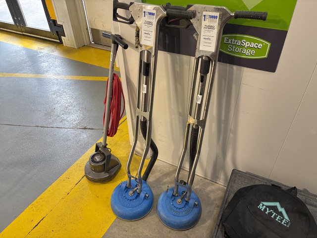 Quantity of (2) Turbo Force TH-40 and (1) Oreck ORB550MC Floor Scrubber