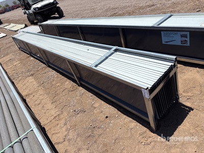 Quantity of (30) 20 ft x 17.7 in Grey Metal Roof Panels