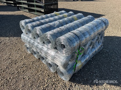 Quantity of (15) 2026 BYT FFC762 330 ft x 4 ft Galvanized Clôture (Unused)