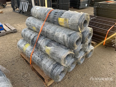 Quantity of (10) 2026 BYT FFC762 330 ft x 4 ft Galvanized Farm Fencing (Unused)
