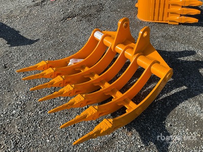 2026 GIYI 32 in Excavator Rake - Fits Cat 305 (Unused)
