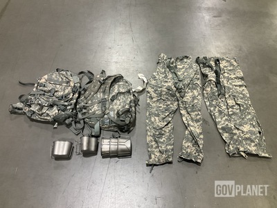 (152) Water Canteen Cups, (6) Assault Packs & Assorted Items