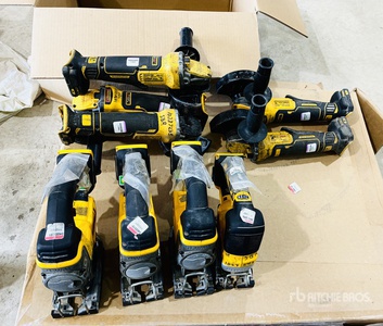 Quantity of (25)  Dewalt Batteries, (4) Jigsaws, & (5) Grinders