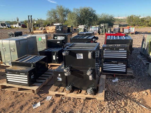 (8) Pallets of Assorted Tool Boxes and Tools (8) Pallets of Assorted Tool Boxes and Tools