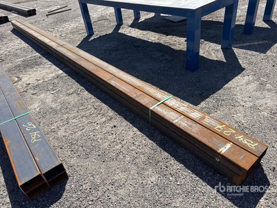 Quantity of (4) 2026 Kit Containers STEEL (L) 24' x (W) 6" x (H) 4" Pipe (Unused)