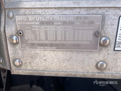 2014 Utility 3000R 53 ft T/A Refrigerated Trailer