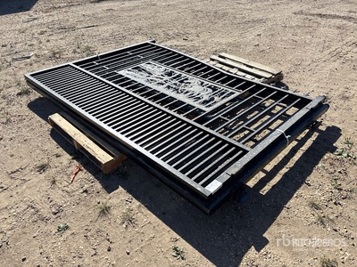 9 ft 3 in x 6 ft 6 in Steel Bi-Parting Brama wjazdowa (Unused)