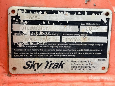 2007 SkyTrak 10054 Ładowarka teleskopowa