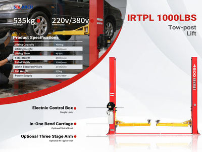 2026 TPL-RED 2 Post 10000 lb Elevador de Autos de Dos Columnas (Sin Usar) / Elevador de Vehículos (Unused)