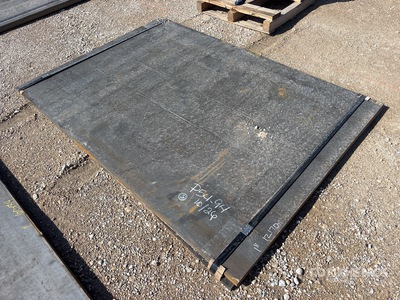 Quantity of (2) 2026 Kit Containers Steel 5 ft x 7 ft 4 in (1 in Thick) Road Stahlplatten (Unused)